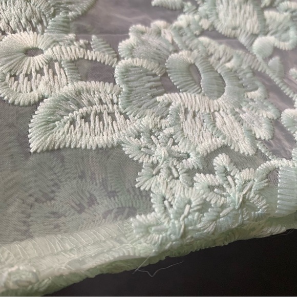 v i n t a g e :: Romantic Floral Lace Embroidered Sheer Maxi Dress - Picture 7 of 16